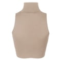 thumbnail image 3 of KOGMO Women's Lightweight Fitted Sleeveless Turtleneck Crop Top with Stretch, 3 of 4