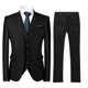 thumbnail image 1 of Allthemen Mens Business Wedding Notched Lapel Solid Color Slim-fit Two-button Three-piece Suit (Blazer and Pants and Vest) zhangyuxiang LED, 1 of 2
