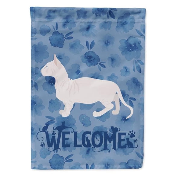 Carolines Treasures CK4833CHF 28 x 0.01 x 40 in. Bambino No.2 Cat Welcome Flag Canvas House Size