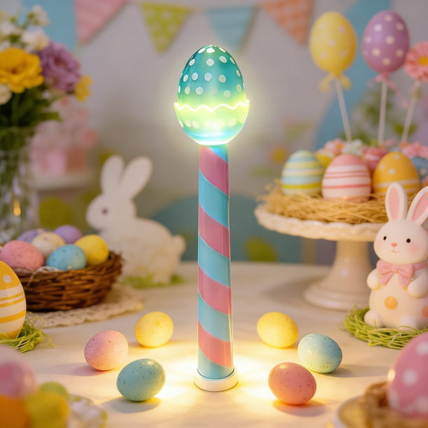 Adornos Iluminados Varita luminosa de Pascua, juguete mágico iluminado para decoraciones navideñas y juegos infantiles, plástico resistente al agua. NCHKUN
