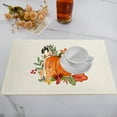 thumbnail image 5 of Btomtd Printed Linen Placemats Fall Themed Insulation Mat Thanksgiving Day Table Mats for Home Dining Kitchen Use, A, 5 of 6