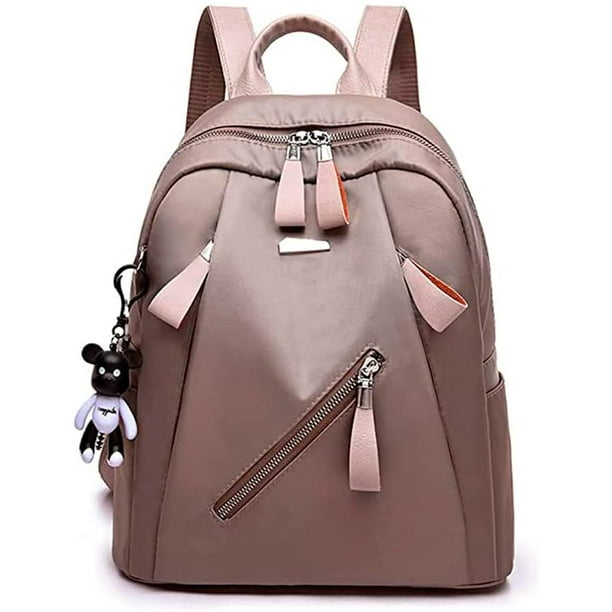 Asge Mochila para Mujer Peque?a, Casual. Universitaria, Para Guardar Celular, Maquillaje, Tablet 5" Objetos Peque?os, Material Impermeable Con Bolsillos Externos (Gris) Asge Los tirantes acolchados son muy suaves al tacto