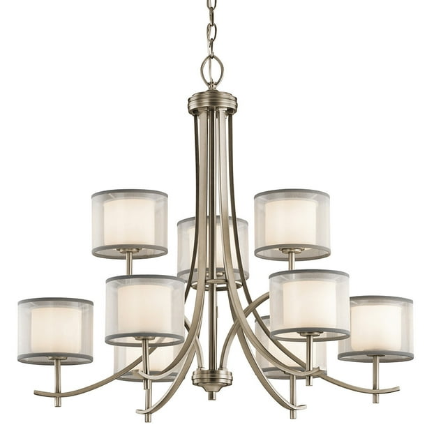 Kichler 43150 Tallie Bronze 9 Light 32 Wide Chandelier Grey Com Kichler 43150 Tallie Bronze 9 Light 32, Tallie Glass Bulb Chandelier