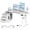 White, variant on GUNAITO 55.1" Electric Standing Desk with 3-Drawer Cabinet, Adjustable Height Desk with Memory Panel, Office & Gaming Desk,Rustic Brown