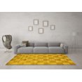 thumbnail image 3 of Ahgly Company Indoor Rectangle Checkered Yellow Modern Area Rugs, 8' x 10', 3 of 4