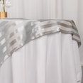thumbnail image 4 of BalsaCircle 72x72 in Silver Satin Stripes Square Table Overlay Wedding Party Linen Events Decorations Supplies, 4 of 6