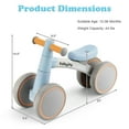 thumbnail image 4 of Babyjoy Baby Balance Bikes w/4 Wheels for 12-36 Months Toddler Mini Bike Blue, 4 of 11