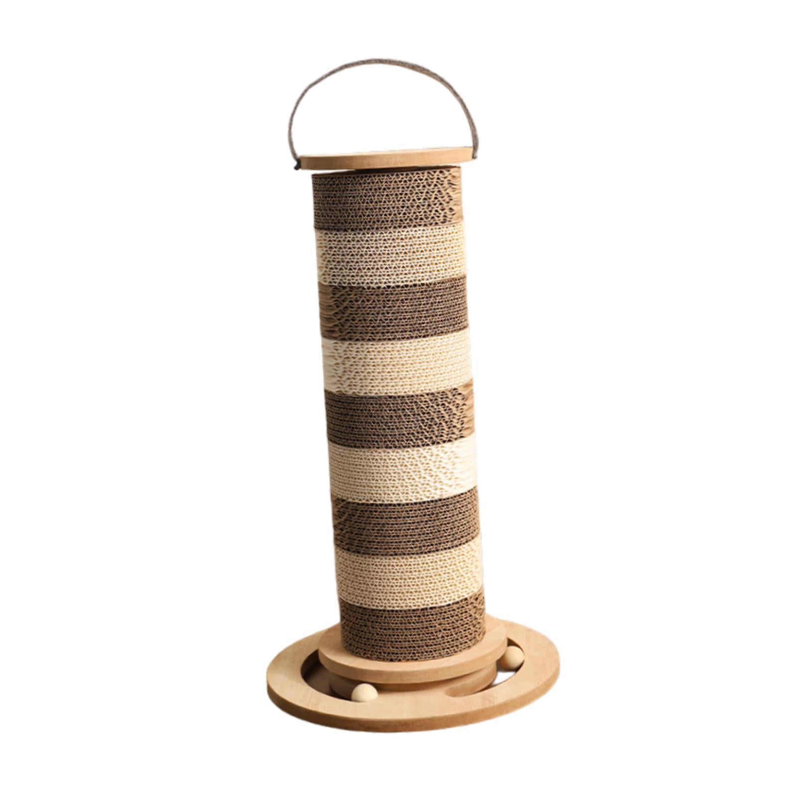 FITYLE Cat Scratch Post,Cat Scratcher,Vertical Interactive Pet Toy for Indoor Cats and Kittens,Kitten Toys,Cat Toy,Cat Climbing Pole S