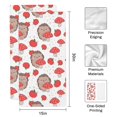 thumbnail image 2 of GZHJMY Bathroom Hand Towels Set of 2, Cute Hedgehog and Strawberry Soft Microfiber Face Towel, Quick Dry Kitchen Dish Towels, 30x15 Inch Anniversary Decorative Towels for Home, 2 of 7
