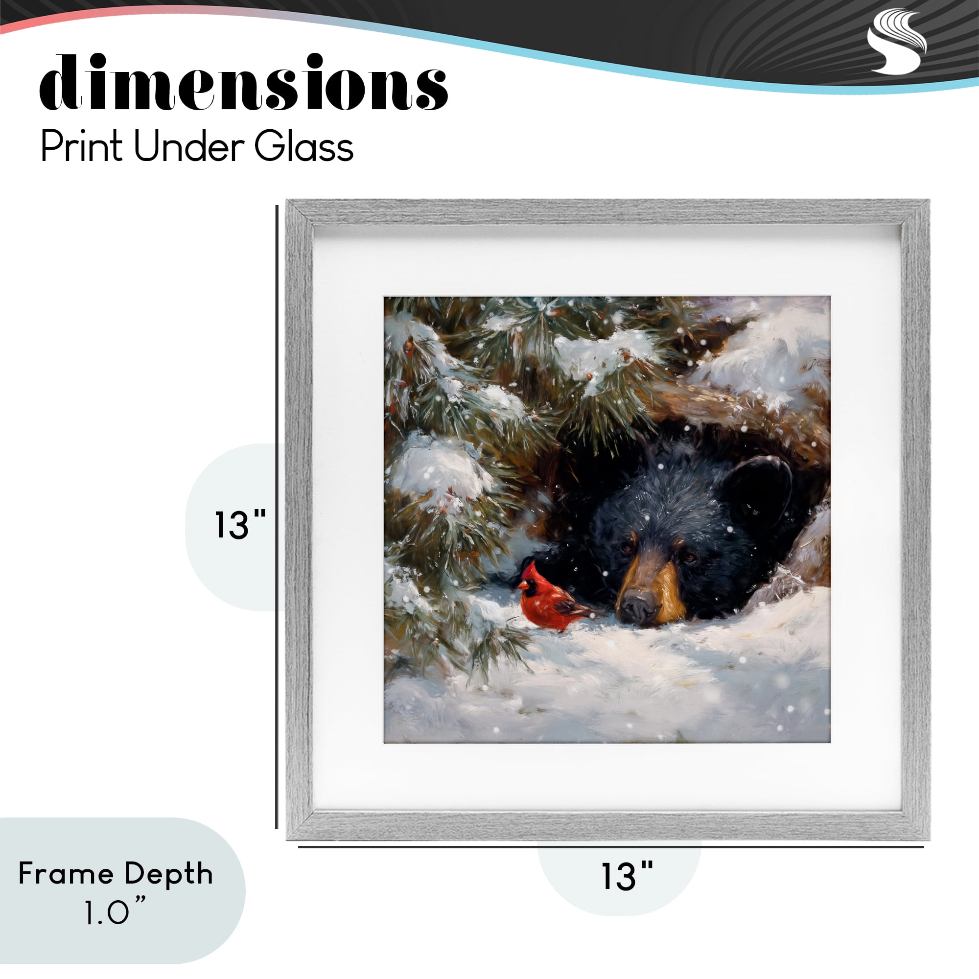 Stupell Industries Warm Watch From The Den Gray Framed Print Under Glass, design by Tina LeCour