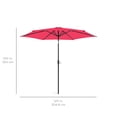 thumbnail image 7 of Best Choice Products 10ft Outdoor Steel Market Patio Umbrella w/ Crank, Tilt Push Button, 6 Ribs - Hot Pink, 7 of 7