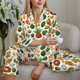 thumbnail image 6 of Sikiie Lemon Fruits Vegetables Women's Long-Sleeve Shirt and Full-Length Bottom Pajama Set (s-xxl)-X-Large, 6 of 7