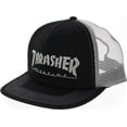 thumbnail image 1 of Gorra negra y plateada de malla ajustable con logo bordado de Thrasher, 1 of 1