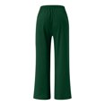 thumbnail image 6 of HUPOM Straight Leg Sweatpants For Women Womens Pants Carpenter Low Waist Rise Long Flare-Leg Green S, 6 of 6