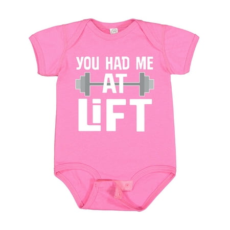 

Inktastic Weightlifting You Had Me at Lift Gift Baby Boy or Baby Girl Bodysuit