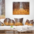 thumbnail image 4 of Designart Yellow Fallen Leaves in Morning - Landscape Photography Throw Pillow - 16x16, 4 of 5