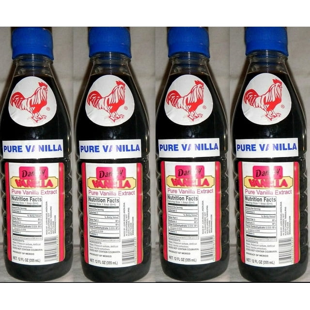 Danncy Dark Pure Mexican Vanilla Extract From Mexico 12oz Each 4X
