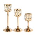 thumbnail image 2 of Portaves de cristal Candebros votivos Portaves decorativos Candebros Candebros para mesa de boda Centro de mesa Decoración del hogar oro SML Macarena Porta vela, 2 of 8