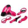 Cute Girl Hairdresser 17-7 Pretend Play Toy Fashion Beauty Play Set w/ Working Hair Dryer, Assorted Beauty Accessories