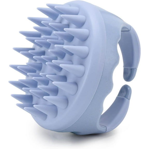 Silicone Hair Scalp Massager Shampoo Brush Scalp Scrubber Hair Washing Brush Exfoliating Brush Head Scrubber for Shower - Blue