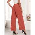 thumbnail image 4 of FIUFY Women's Wide Leg Lounge Pants with Pockets Lightweight High Waisted Adjustable Tie Knot Loose Trousers, 4 of 6
