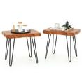 thumbnail image 1 of Costway 2 PCS Rectangular End Table Accent Side Reclaimed Indonesia Teak Wood Plant Stand Patio, 1 of 9