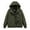 Army Green, variant on Men's Hooded Jacket, Casual Zip Up Hoodie with Drawstring Waist, Lightweight Long Sleeve Outerwear, Zipper Pockets Solid Color Coat for Daily Wear