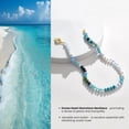 thumbnail image 2 of Beaded Gemstone Necklace for Women, Colorful Boho Bead Choker Natural Stone Surfer Beach Necklaces Gold Plated Summer Handmade Jewelry, 2 of 6
