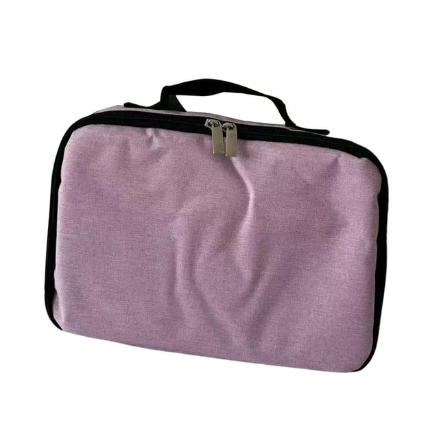 Organizador de Gafas Bolsa para Lentes Multifuncional Estuche con Asas Separadores Ajustables Protección Interior de Poliéster Adecuado para Colección Rosa