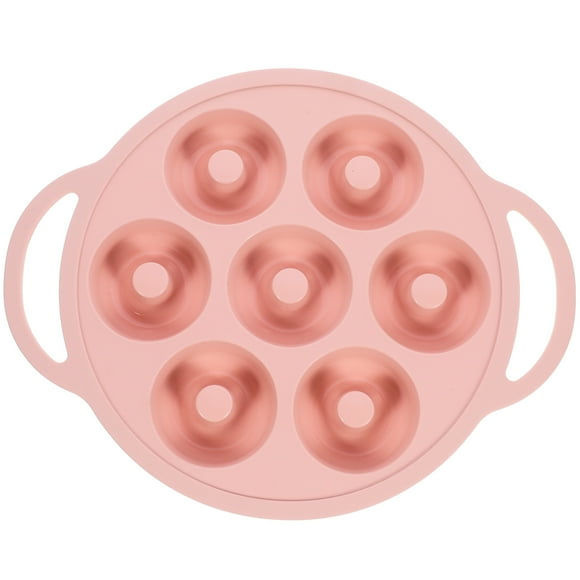 KAKOWELY Molde de silicona reutilizable para hornear donas de silicona Molde para donas antiadherente de 7 cavidades