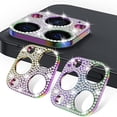 thumbnail image 2 of HEVIRGO Lens Tempered Glass Hollow Anti-scratch Explosion-proof Shockproof Dustproof Full Protection Ultra-thin Shiny Rhinestone Phone Protective Film for iPhone 14 13 Pro Plus Pro Max Mini, 2 of 10