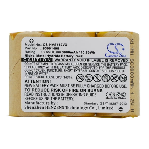 Vacuum Battery for Hoover 93001498 S1120 Hand Held Wet/Dry HandVac 3.6V 3000mAh