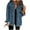 Blue, variant on Lovskoo Women's Oversized Denim Jacket Casual Long Boyfriend Distresse Jean Jacket Fall Spring Clothes Brown