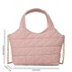 thumbnail image 2 of Bolso bandolera para mujer PU cuero acolchado Casual cadena señoras monedero (rosa) Ndcxsfigh Para Estrenar, 2 of 2