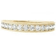 thumbnail image 4 of AoneJewelry 0.50 Carat Diamond Milgrained Wedding Band In 10K Solid Rose, White & Yellow Gold, 4 of 5