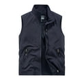 thumbnail image 2 of Leesechin Men's Full-Zip Cargo Vest Causal Sleeveless Jacket Spring Summer Denim Coat Outerwear Vests for Hiking Golf, 2 of 6