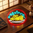 Baseball Neon Sign for Wall Decor, Lemon Yellow+Red-NY B, 13.70 x 11.89 ...