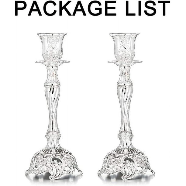 Candelabro Pequeño Plateado, 7 Cm De Altura, Estilo Moderno - Brillibrum, Nuevo