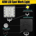 Led Spot Light 20PC YPF5 48W Led Square Lights Truck Work Lights Off