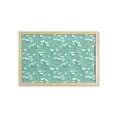 thumbnail image 1 of Hipster Wall Art with Frame, Blossoming Plants and Flying Insects Botany Scene, Printed Fabric Poster for Bathroom Living Room, 35" x 23", Seafoam Pale Pink, by Ambesonne, 1 of 2