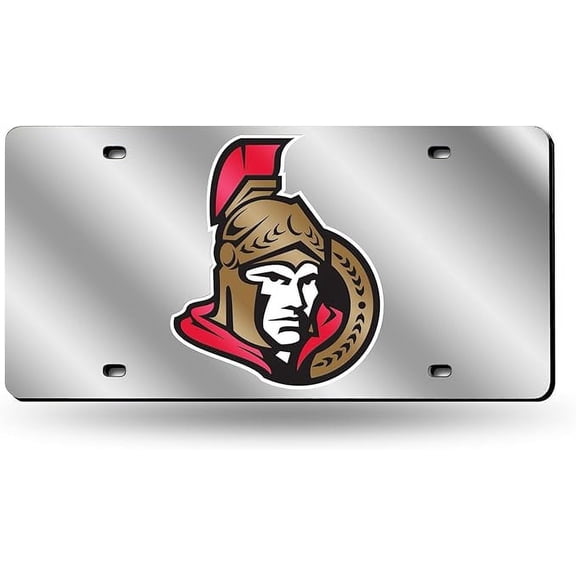 Ottawa Hockey Senators Acrylic License Plate Laser Tag