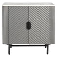 thumbnail image 3 of Nebulous Grey and White Transitional Wood Two Door Cabinet, 3 of 5