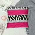 thumbnail image 2 of BCIIG Zebra Print Decorative Throw Pillow Cover Cushion for Home Couch Living Room Bed Sofa - Short Plush Material Invisible Zipper Closure 1PC 18x18in, 2 of 5