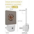 thumbnail image 3 of Night Lights Auto Sensor Western Barn Stars Berry Plug-in LED Nightlights Lamp Dusk to Dawn for Living Room, Bedroom, Bathroom, Hallway, Stairways Wall Decor, Bless This Home Black Plaid Night Light, 3 of 9