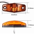 thumbnail image 7 of Side Marker Lights, 10pcs 2LED Car Marker Lights Car Side Indicators Lights 12V 24V Front Rear Side Light Position Lamps for Truck Lorry, 7 of 7