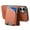 Brown, variant on Zeiwohndc Magnetic Phone Case Housing Sleeve Premium Fabric Finish Anti Scratch Card Slot