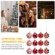 thumbnail image 2 of 24PCS 60mm Bola de Navidad Pintura esencial Bola básica Adornos de bolas de Navidad inastillables Decoración (Rojo), 2 of 6