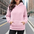 thumbnail image 5 of bnaln Womens Oversized Hoodies Long Sleeve Fuzzy Pullover Sherpa Fleece Jackets Solid Color Sport Hoodie Cozy Athletic Sweatshirt Dressy Casual Lightweight Jackets Coats with Pocket, 5 of 5