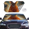 thumbnail image 2 of Kdxio Maple Leaf Meditating Chihuahua Print Windshield Sun Shade,UV Rays and Sun Heat Protection,Sunshade for Car Windshield,Car Shade Front Windshield - Medium, 2 of 5
