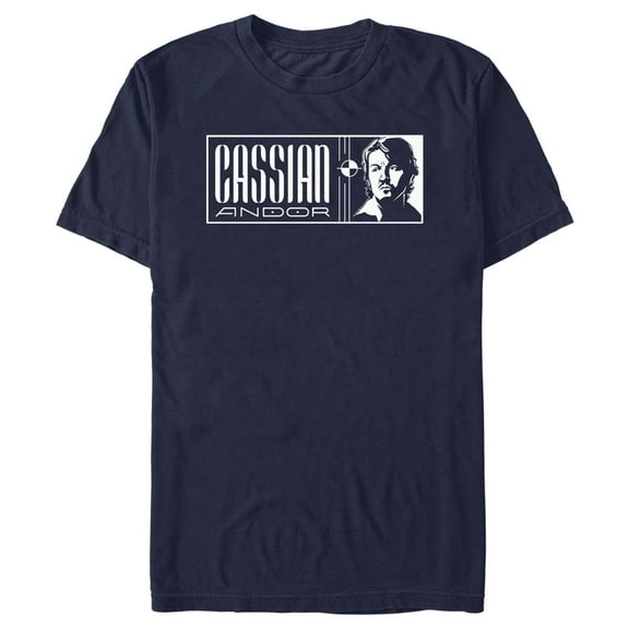 Men's Star Wars: Andor Boxed Up Rebel Hero Cassian Graphic Tee Navy Blue Small